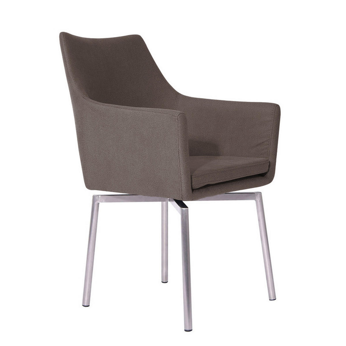 STUHL CALI Grau Microfaser - Grau, Textil (56/88.5/61cm) - KAWOLA