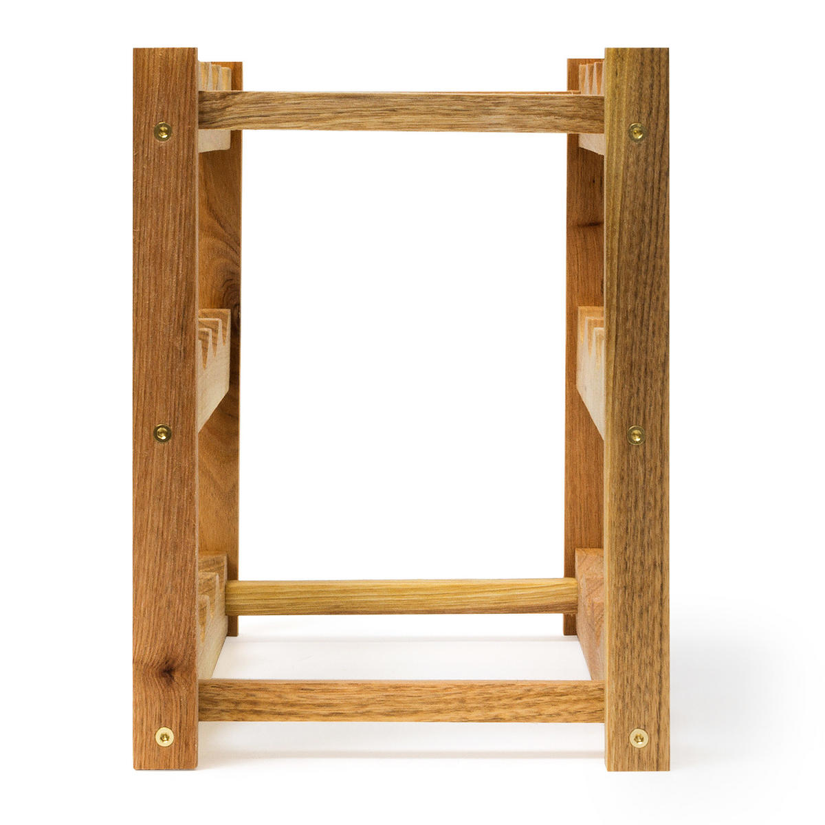 WEINREGAL - Braun, Holz (21/28/42cm) - Relaxdays