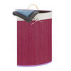 ECKWÄSCHEKORB - Lila, Holz/Textil (49.5/65/37cm) - Relaxdays