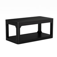 COUCHTISCH DE-37277 100 cm mit zweistufigem Stauraum Schwarz - Schwarz, Holzwerkstoff (100/50/44.5cm) - ComfortXL
