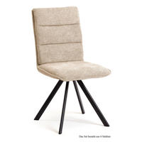 ESSZIMMERSTUHL (6er-Set) Debbi 47x92x60 Schwarz/Natur - Schwarz/Naturfarben, Kunststoff (60/92/47cm) - 58aufmkessel