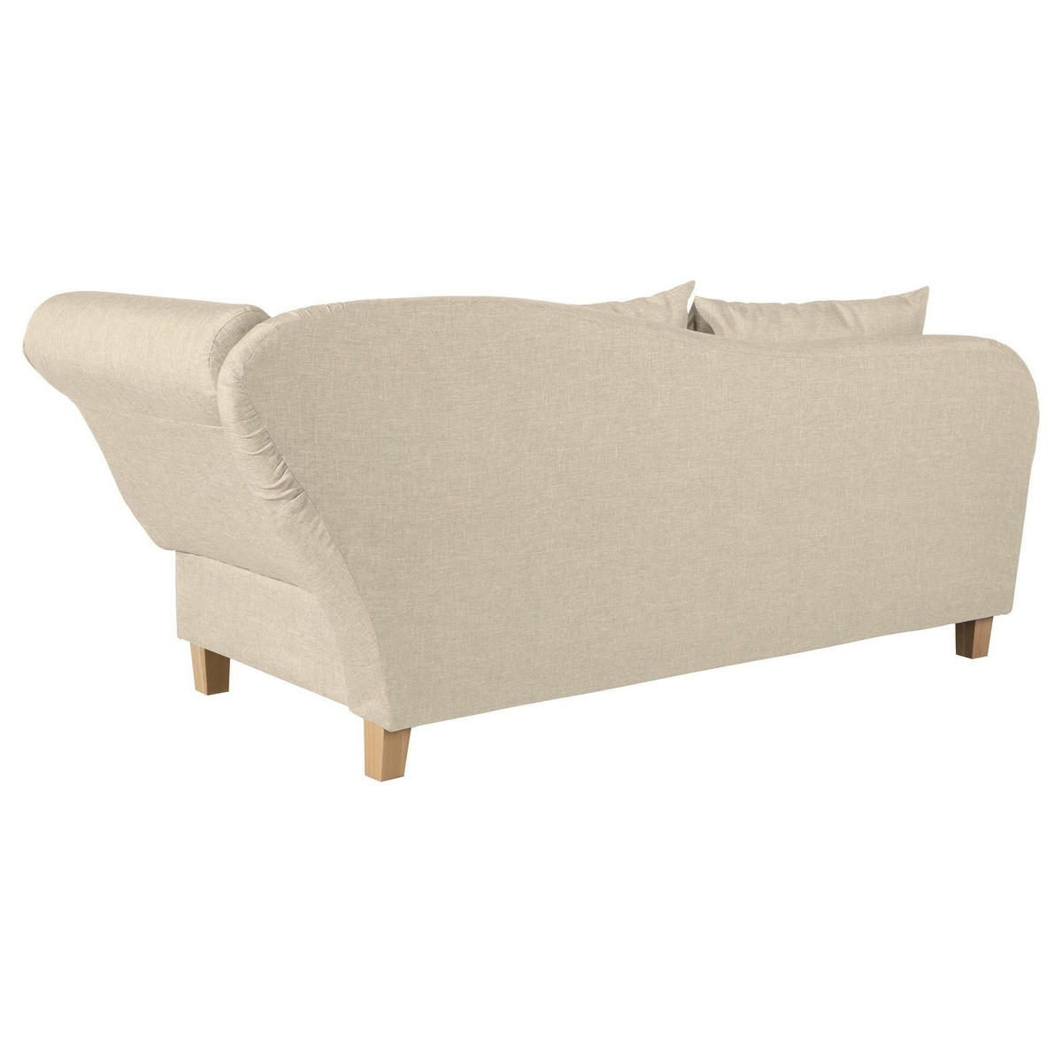 RECAMIERE mit Armteil rechts klappbar Katia Bezug Flachgewebe Buche natur / beige - Beige, Kunststoff (190/82/88cm) - 58aufmkessel