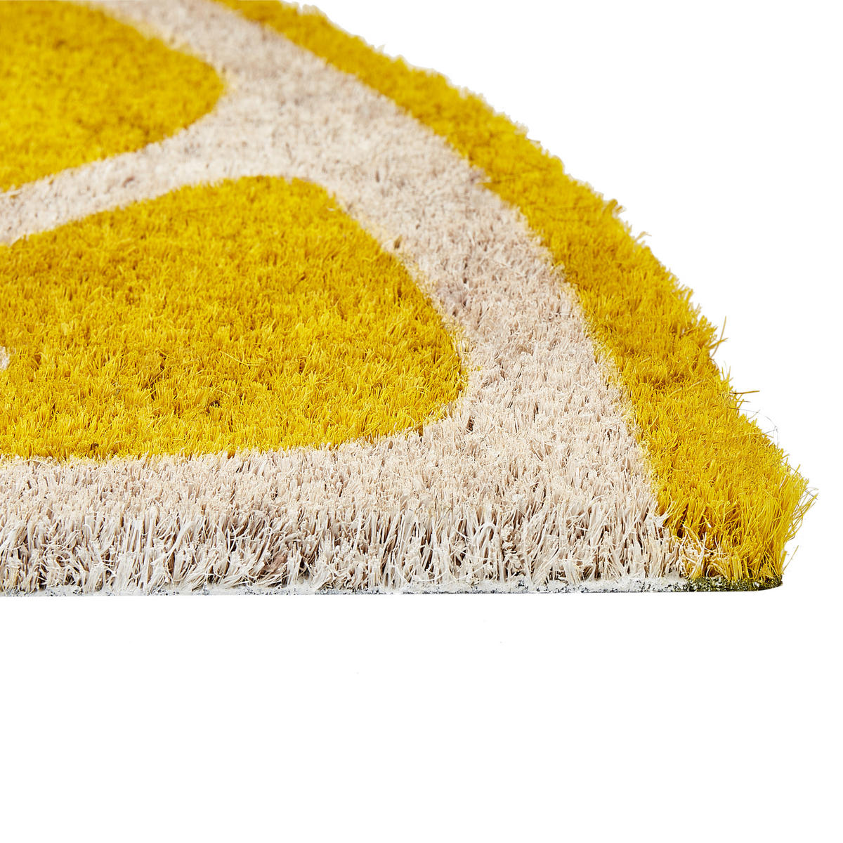 FUSSMATTE Gelb Ijen - Gelb, Naturmaterialien (40/60cm) - Beliani