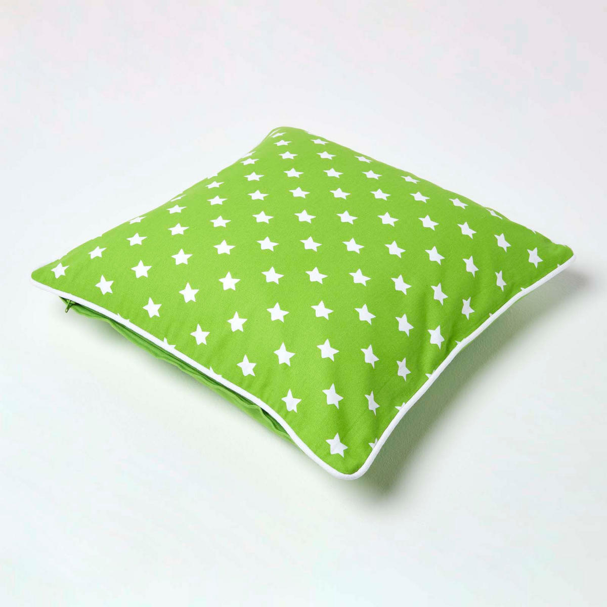 KISSENHÜLLE Sterne 45/45 cm, 100% Baumwolle - Grün, Textil (45/45cm) - Homescapes