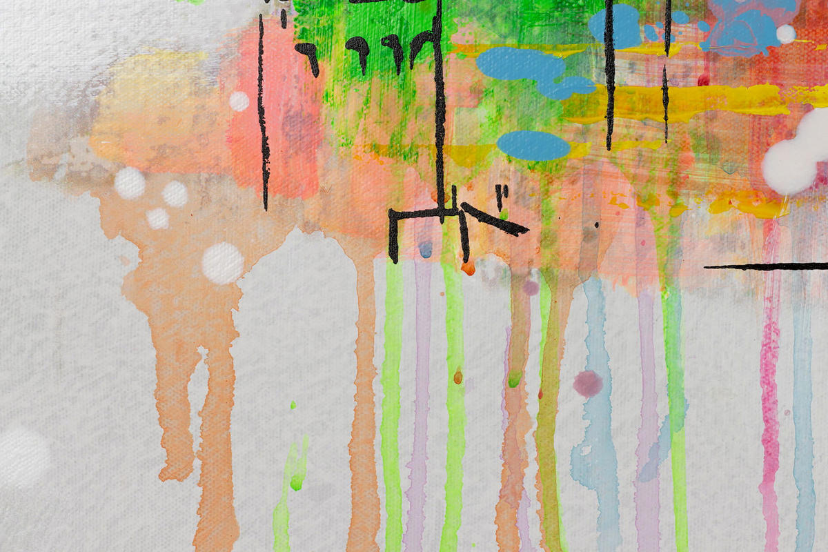 ACRYLBILD HANDGEMALT 120/60 cm - Multicolor/Grau, Holz/Textil (1.7/60cm) - KUNSTLOFT