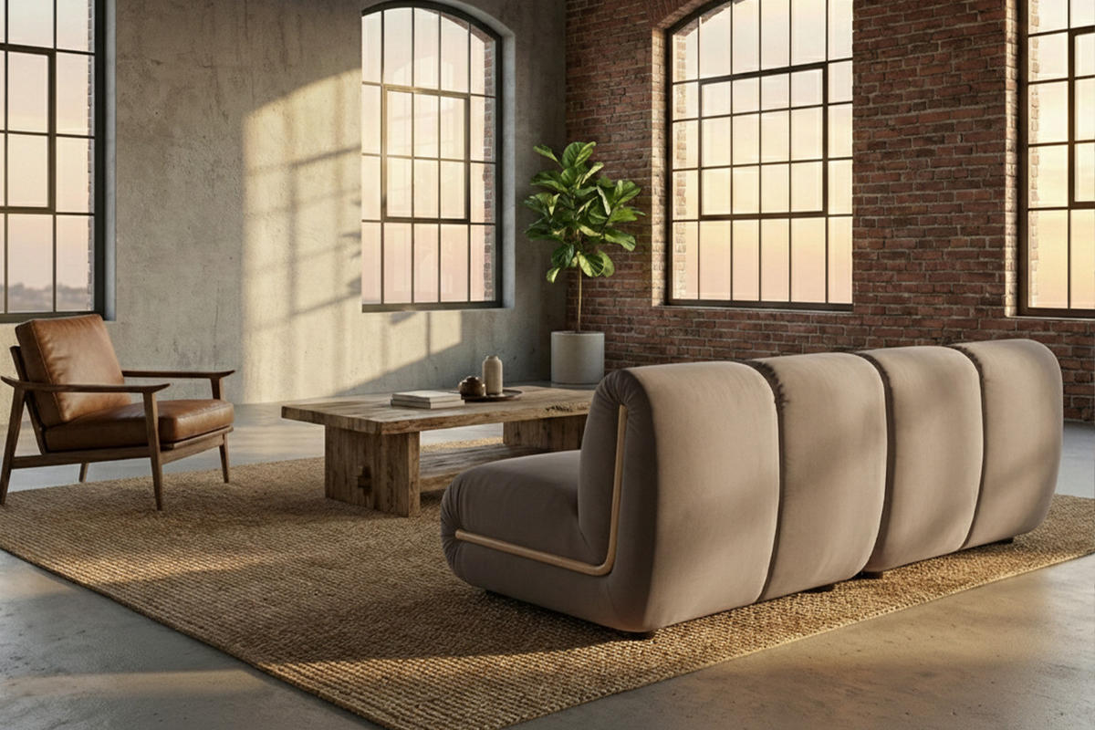 MODULSOFA LAYLA Taupe Velvet - Taupe/Schwarz, Buchenholz/Textil (183/74/99cm) - KAWOLA