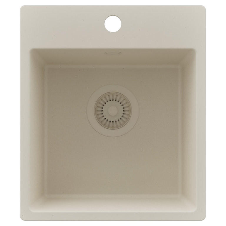 SPÜLBECKEN Riga Easy, 2-er set Beige 38/44 cm 1 Becken + Ablauf-Set ab 40er Unterschrank - Beige, Kunststoff (38/19/44cm) - Primagran