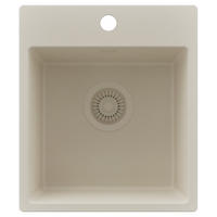 SPÜLBECKEN Riga Easy, 2-er set Beige 38/44 cm 1 Becken + Ablauf-Set ab 40er Unterschrank - Beige, Kunststoff (38/19/44cm) - Primagran