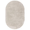 VISKOSETEPPICH OVAL Nova Hellgrau 150x230 cm - Hellgrau, Textil (150/230cm) - benuta Pure