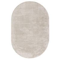 VISKOSETEPPICH OVAL Nova Hellgrau 150x230 cm - Hellgrau, Textil (150/230cm) - benuta Pure