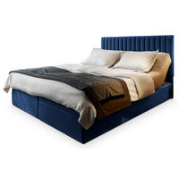 POSTEL BOXSPRING MURLO 160x200 cm, s matrací a úložným prostorem, modrá - modrá, kompozitní dřevo/textil (160/200cm) - MASSENO