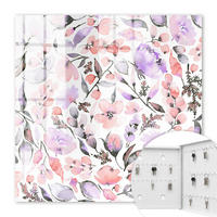 SCHLÜSSELBOX Weiß 30x30 cm – Türöffnung nach rechts - Pastellblumen - Weiß, Metall (30/30/5cm) - TULUP