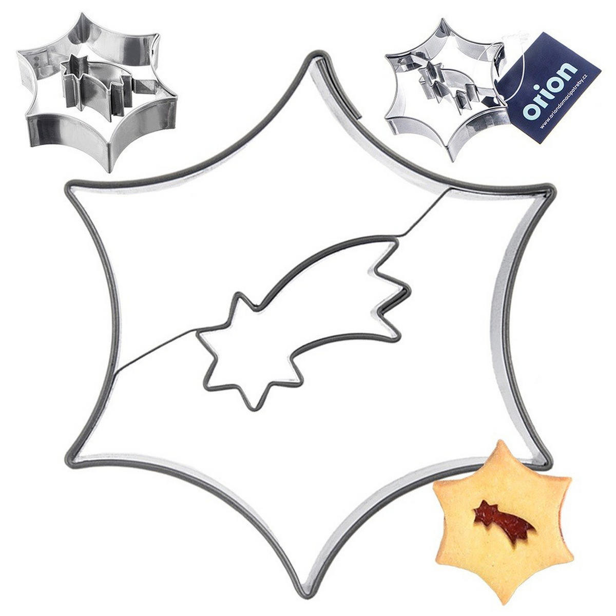 AUSSTECHFORM Stern Weihnachtsstern 5,5 cm Silber - Silberfarben, Metall (5.5/1.5/5.5cm) - Orion 