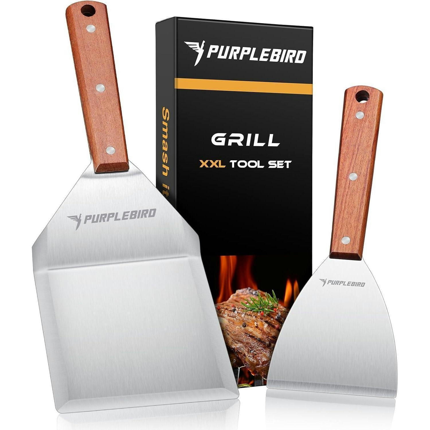 GRILLSPACHTEL Set Edelstahl 2-teilig - Braun, Metall (15.6/4.9/36.6cm)