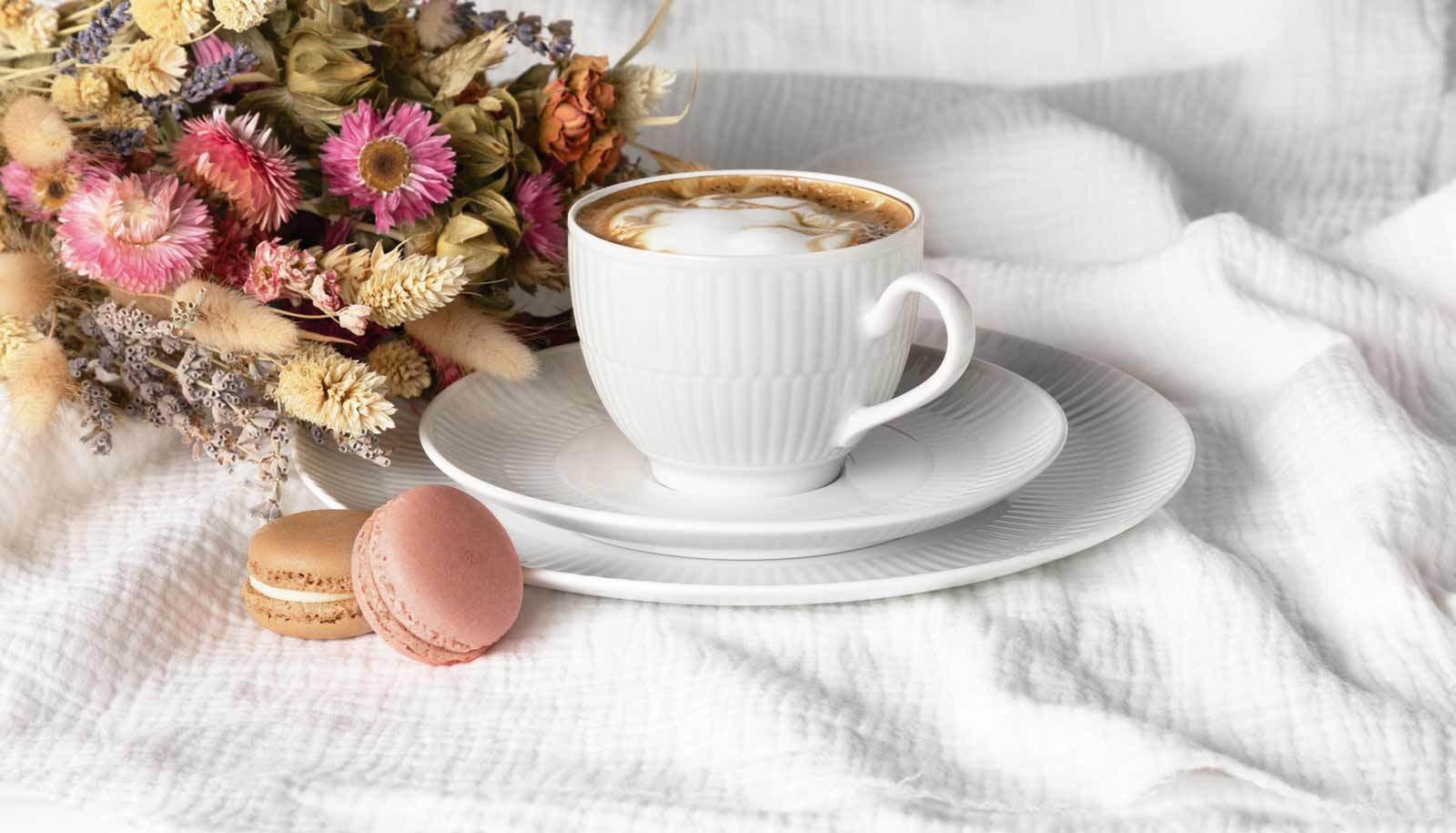 KAFFEESERVICE Amina Weiß 18er Set - Weiß, Keramik (1/1/1cm) - Seltmann Weiden