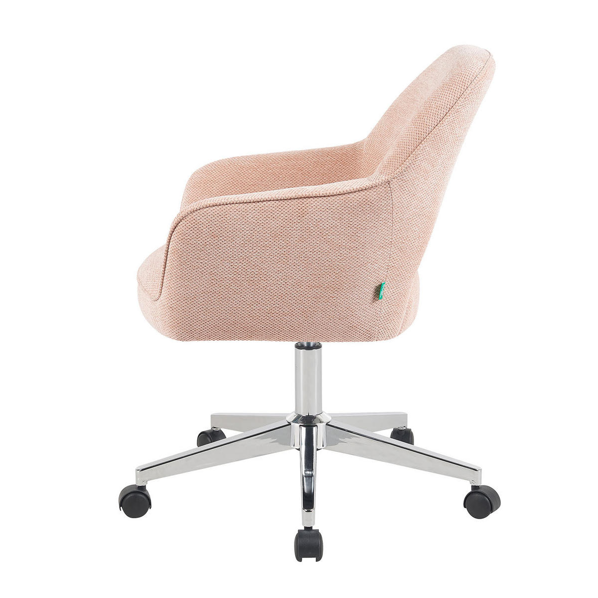 BÜROSTUHL Mika-Faro - Chromfarben/Rosa, Textil/Metall (60/84/65cm) - DUBI Möbel