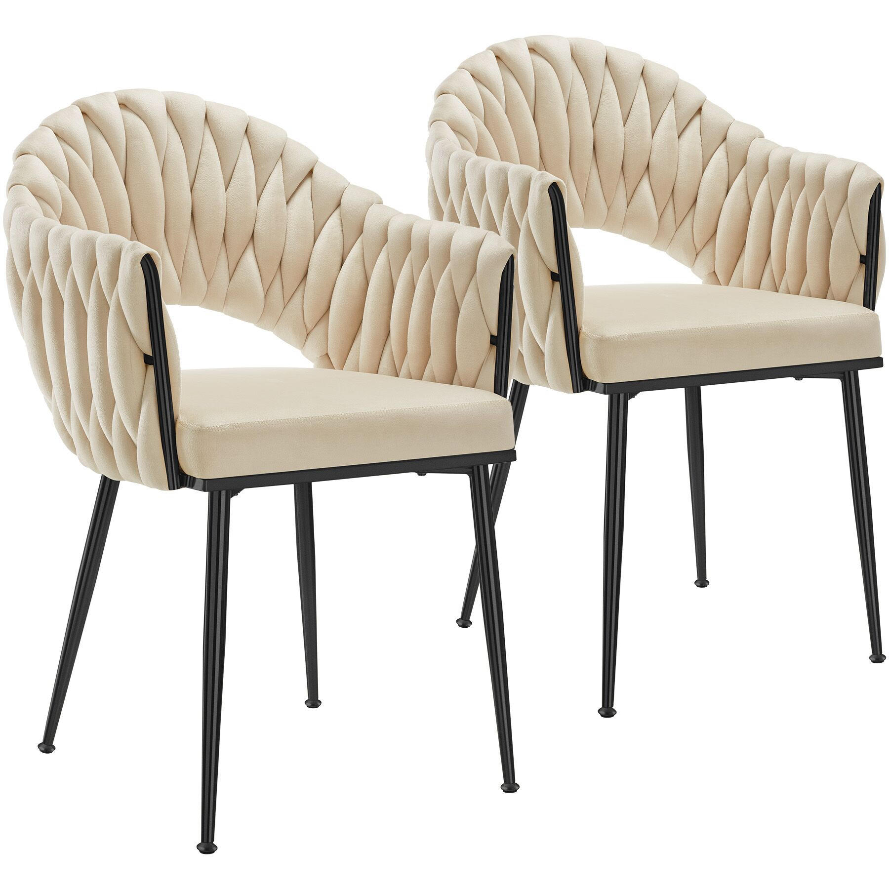 tectake Esszimmerstuhl Sand 55x84x57 cm