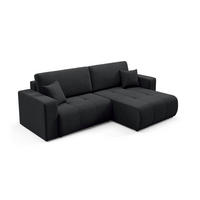 ECKSOFA Giulia 3 Sitzplätze Schwarz - Schwarz, Holz (244/149cm) - Petits-meubles