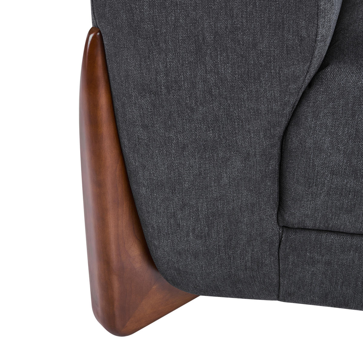 2-SITZER-SOFA Schwarz Vinliden - Schwarz/Braun, Textil (180/62/87cm) - Beliani