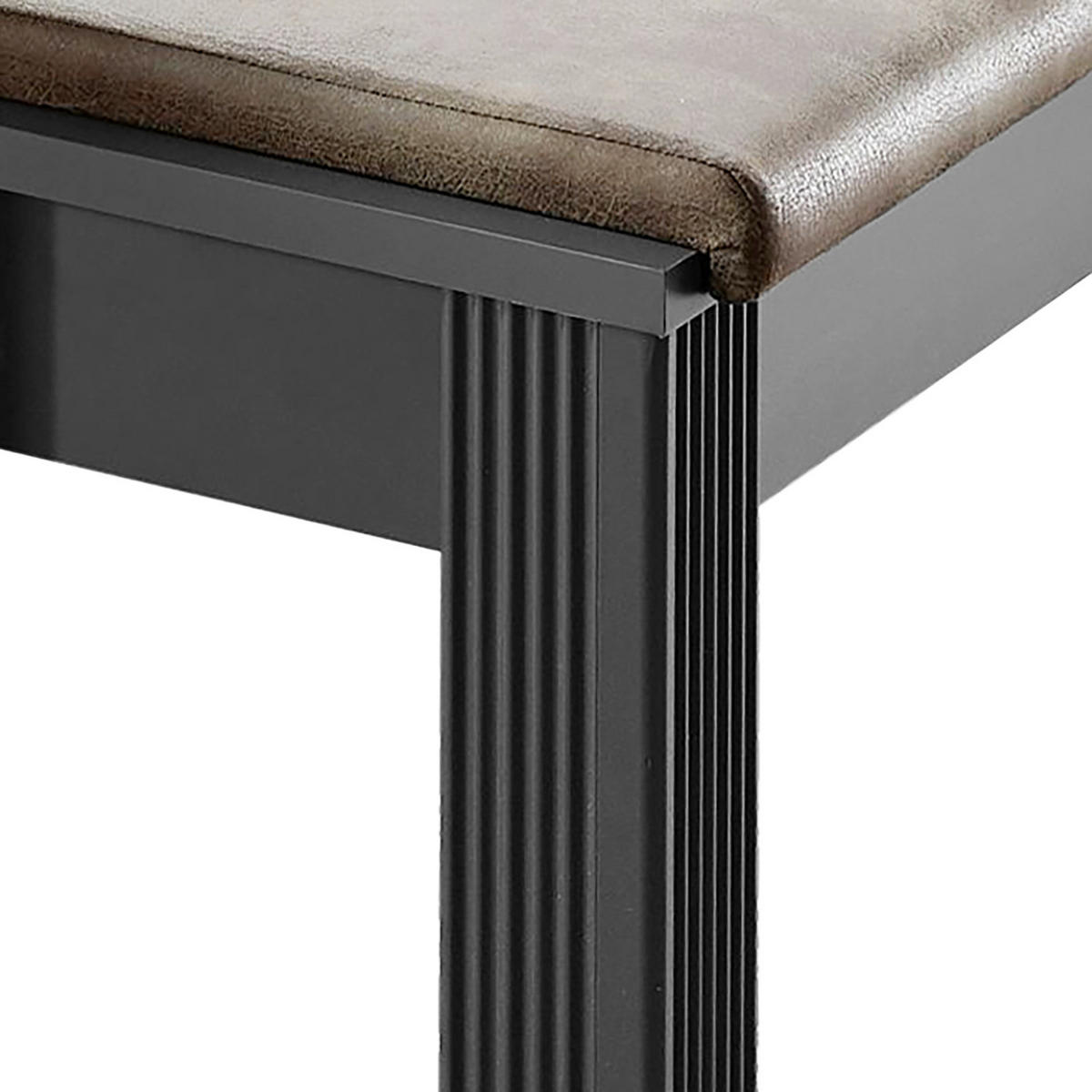 SITZBANK - Graphitfarben, Holzwerkstoff (126/48/41cm) - home24