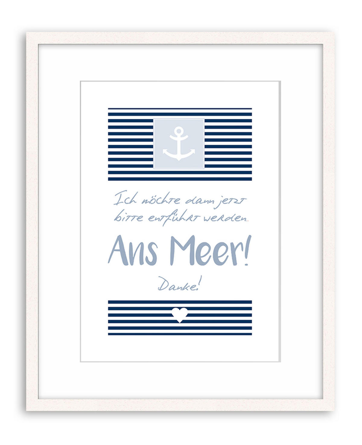 POSTER DIN A4 21x29,7 cm Meer Spruch maritim - Blau, Papier (21/29.7/2cm) - artissimo