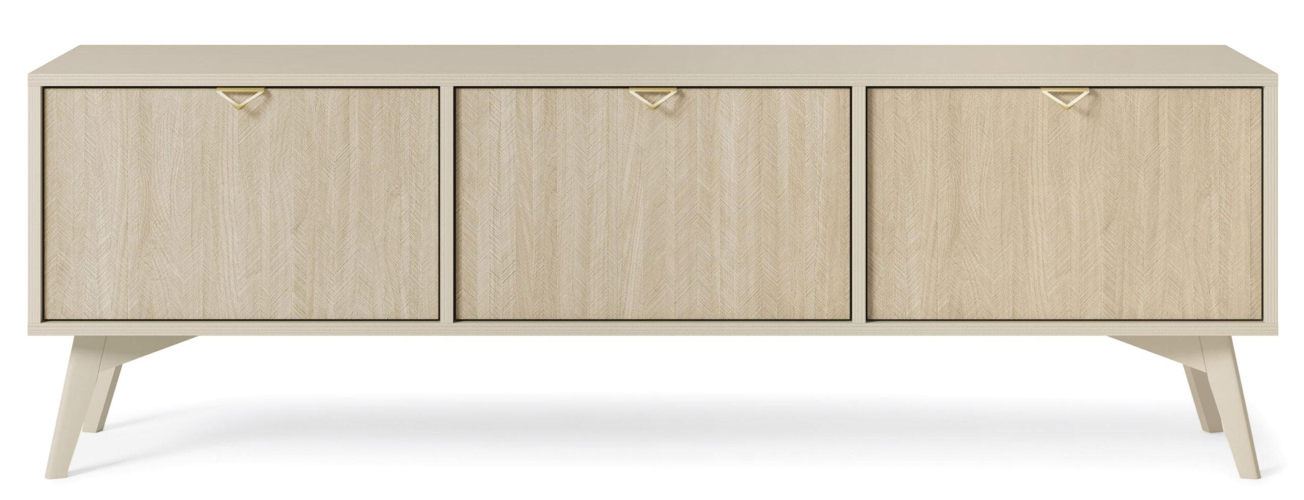 TV-SCHRANK - Abeto Beige RTV 158 - Eichefarben/Beige, Holz (158/52/38cm) - Möblo
