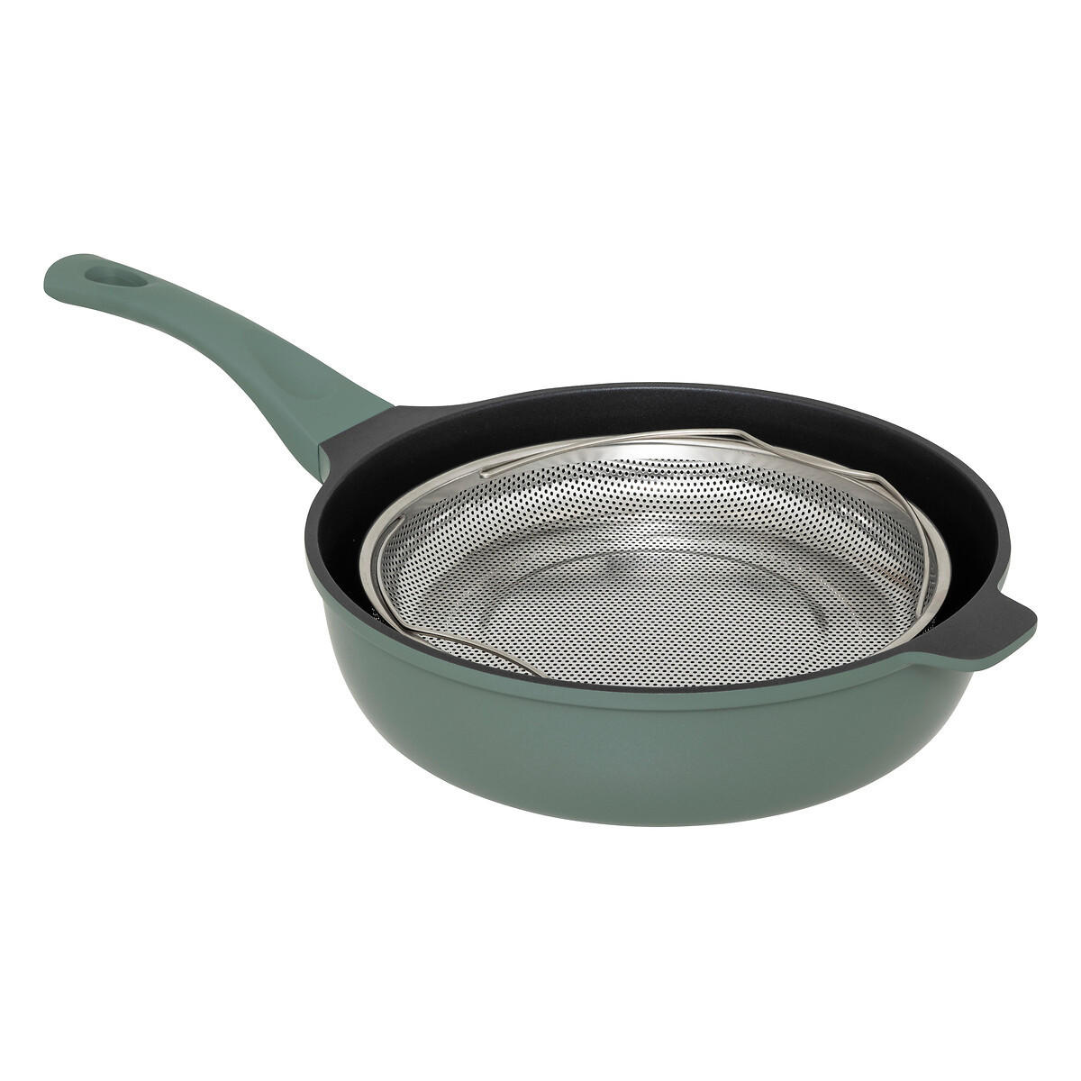 DAMPFGAR-PFANNE Healthy 4-teilig - Grün, Metall (29.2cm) - 5five Simply Smart