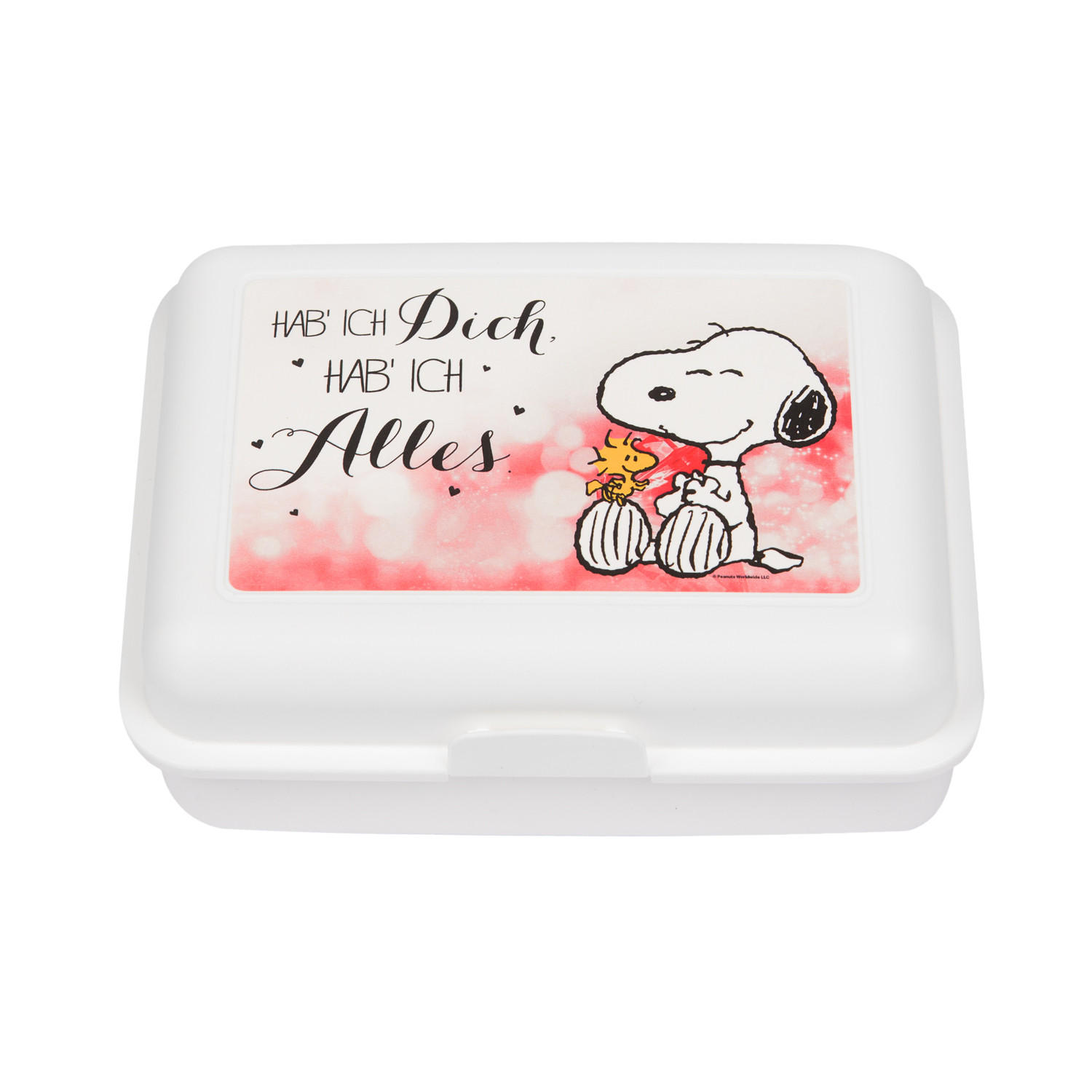 BROTDOSE The Peanuts Snoopy Hab ich Dich hab ich Alles Weiß 17,5 x 12,8 x 6,9 cm - Weiß, Kunststoff (17.5/6.9/12.8cm) - United Labels