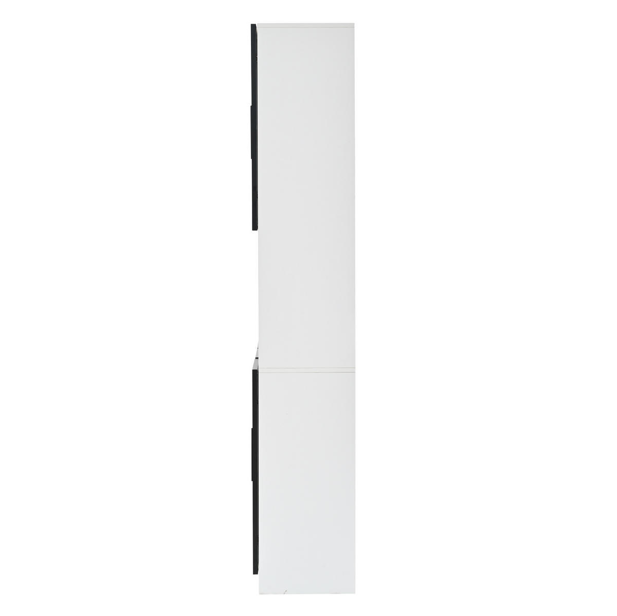 VITRINA od MDF-a i stakla 120x34x200 cm bijela sa 6 vrata, LED rasvjetom na upravljanje putem aplikacije i soft-close šarkama - bijela, drvni materijal (120/200/34cm) - Modfu