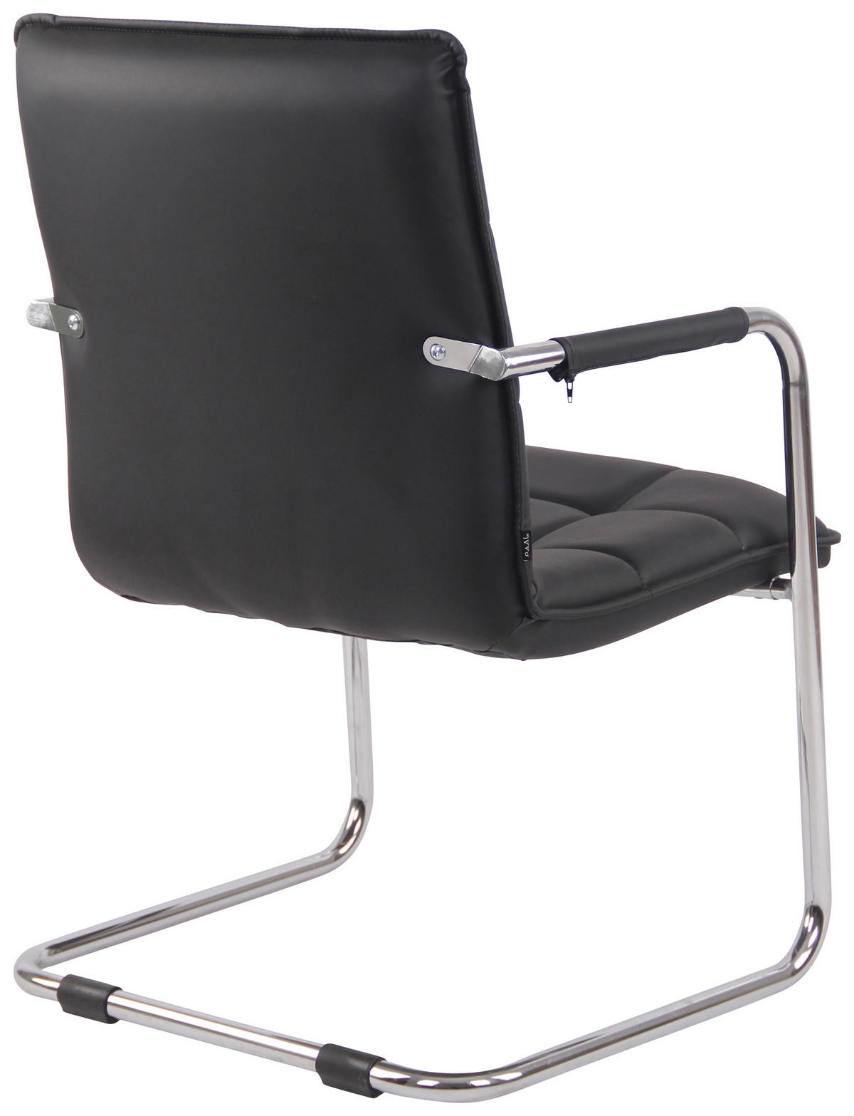 SCHWINGSTUHL Lederlook schwarz - Chromfarben/Schwarz, Textil/Metall (57/89/64cm) - CLP