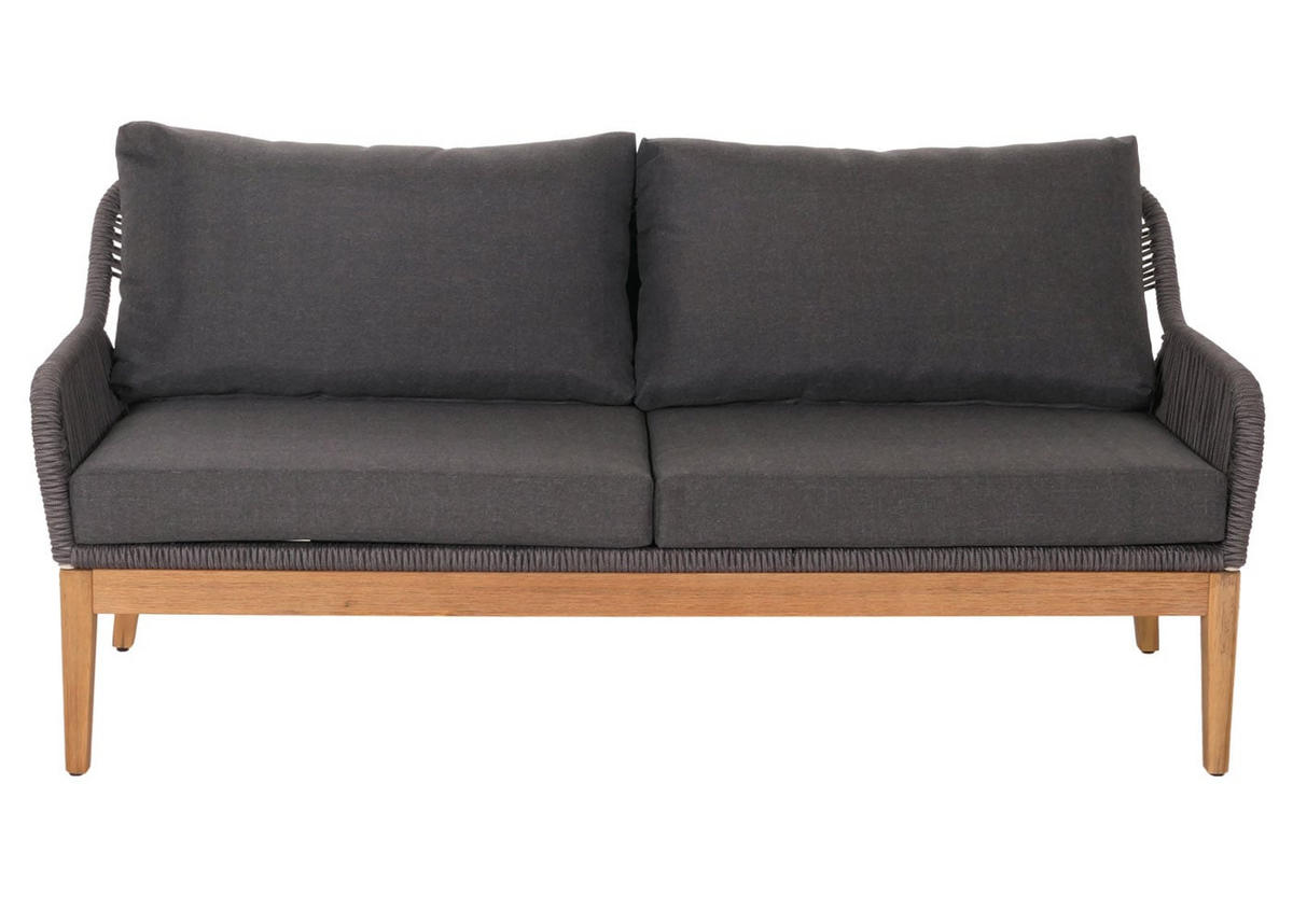 GARTENGARNITUR Dunkelgrau - Grau, Holz - PROREGAL