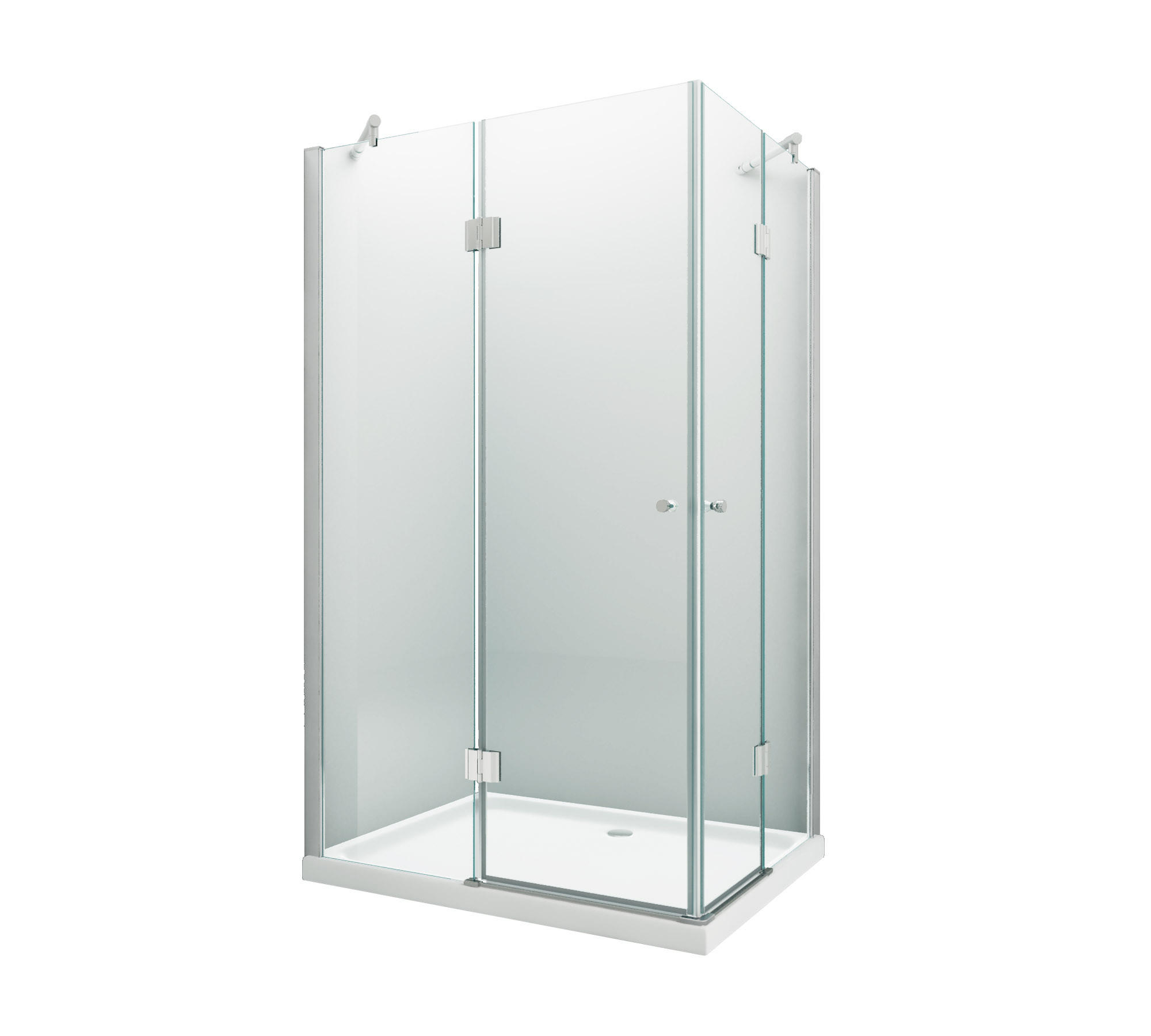 DUSCHKABINE CORNO Klar 100 x 90 x 195 cm 8 mm ESG - Klar, Glas (90/100/195cm) - Glasdeals
