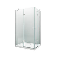 DUSCHKABINE CORNO Klar 100 x 90 x 195 cm 8 mm ESG - Klar, Glas (90/100/195cm) - Glasdeals