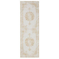 VINTAGE-LÄUFER George waschbar 80x240 cm - Gelb/Creme, Kunststoff (80/240cm) - benuta