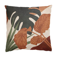 KISSENBEZUG Tropische Boho Blätter 40/40 cm - Eichefarben, Textil (40/40cm) - Bilderwelten