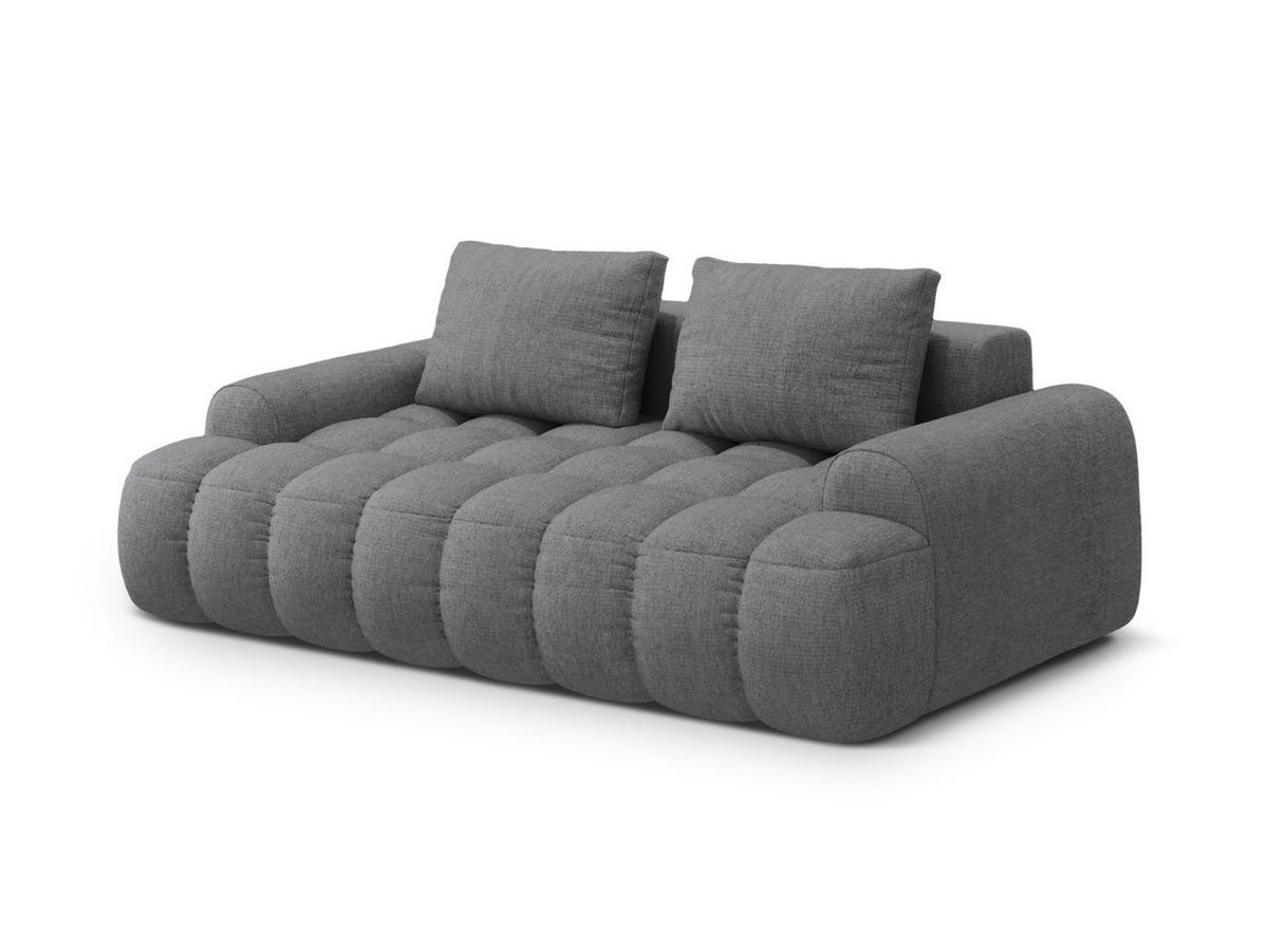SOFA Linz aus strukturiertem Stoff grau 3 Sitzplätze - Grau, Textil (100/84/200cm) - Cosmopolitan Design