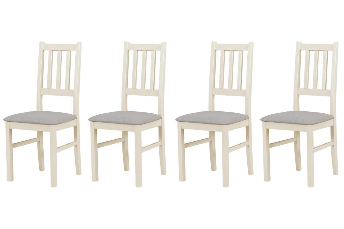 STUHL Bos 4 (4er Set) - Grau/Cappuccino, Holz (43/94/40cm) - Leaf Design
