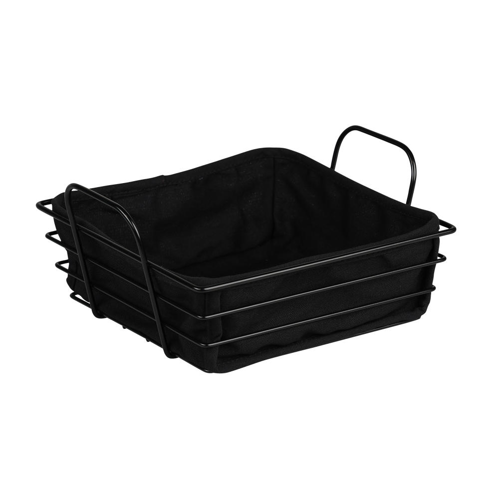 BROTKORB Metall 25/22 cm - Schwarz, Metall (22.5/11.5/25.3cm) - Kesper