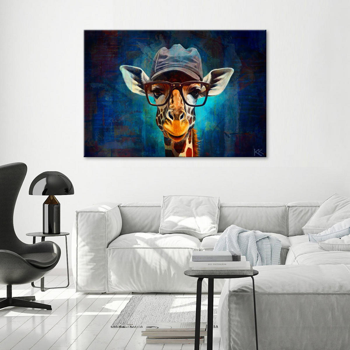 KUNSTDRUCK Blau 100/70 cm - Blau, Textil (100/70cm) - KUNSTLOFT