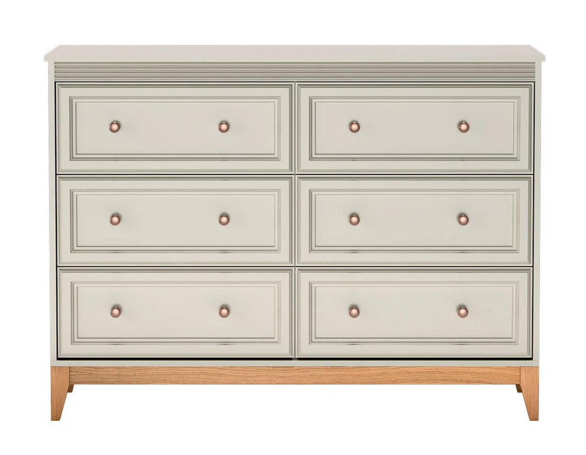 KOMMODE WINDSOR W-3 - Kaschmir, Holzwerkstoff (136/100/41cm) - Meblini