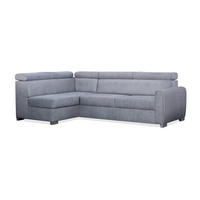 ECKSOFA Covo Grau, mit Schlaffunktion und verstellbaren Kopfstützen, linke seite - Grau, Holzwerkstoff (253/156cm) - Bettso