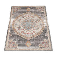 OUTDOOR Teppich Orientalisch Vintage Balkon, Terrasse schmutzabweisend Grau Läufer 60x100 - Grau, Textil (60/100cm) - KADIMA DESIGN