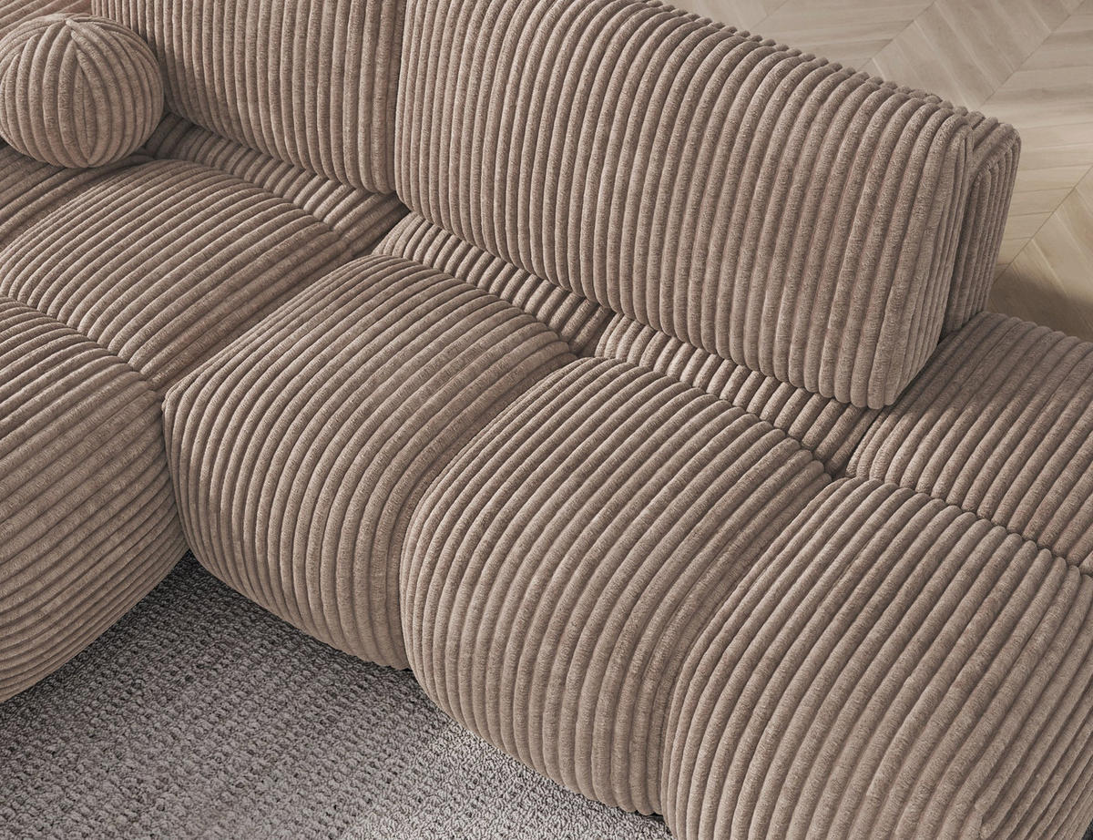 ECKSOFA VITTARIO mit Schlaffunktion & Bettkasten – Modernes L-Sofa 227 cm, inklusive Kissen - Braun, Kunststoff (227/95cm) - Wohnideebilder