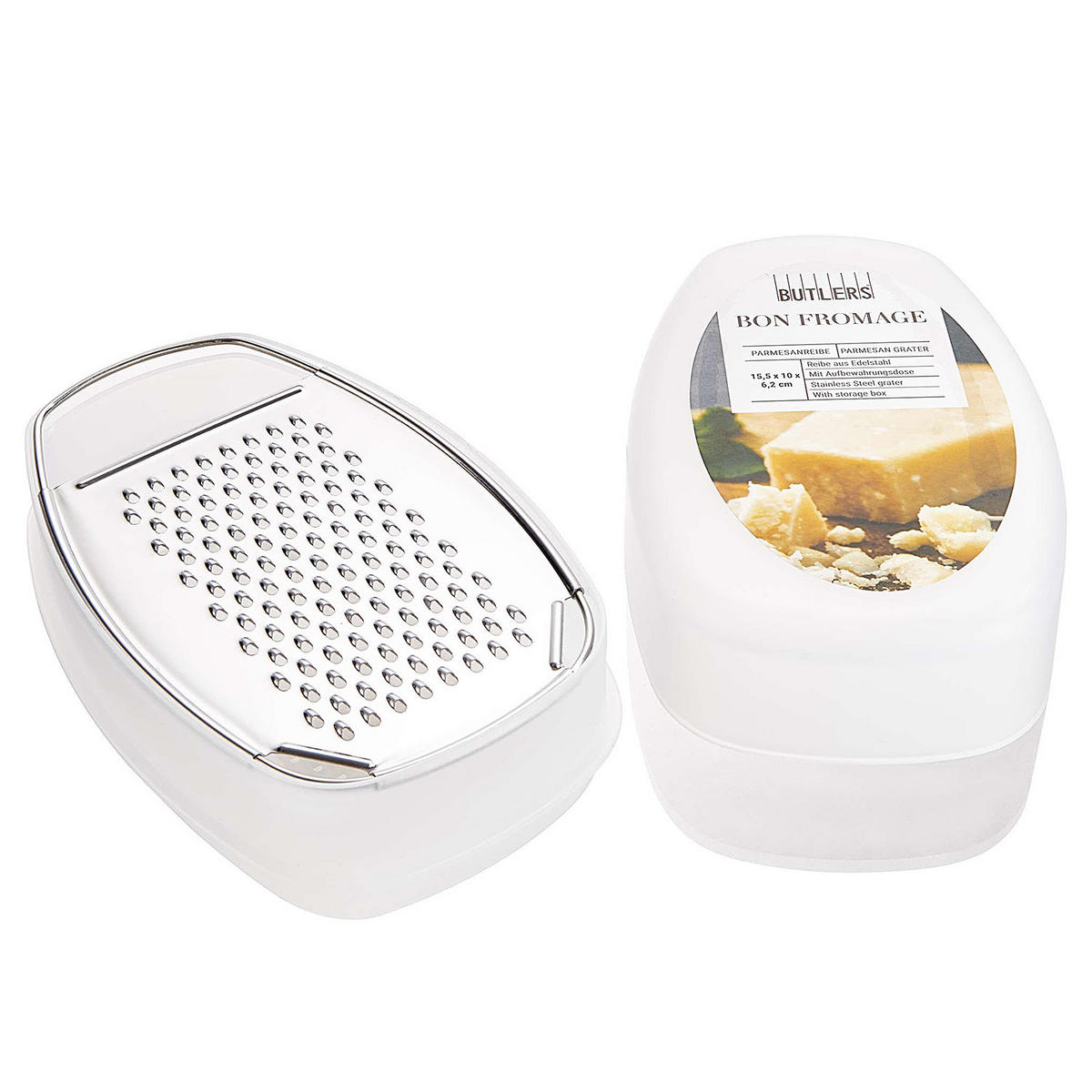 PARMESANREIBE Bon Fromage - Silberfarben, Metall (15/6/10cm) - Butlers