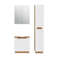 KOUPELNOVÝ NÁBYTEK Lotta Dub/bílá se strukturou dlaždic - bílá/barva dubu, kompozitní dřevo (59.8/62.1/32cm) - Vicco