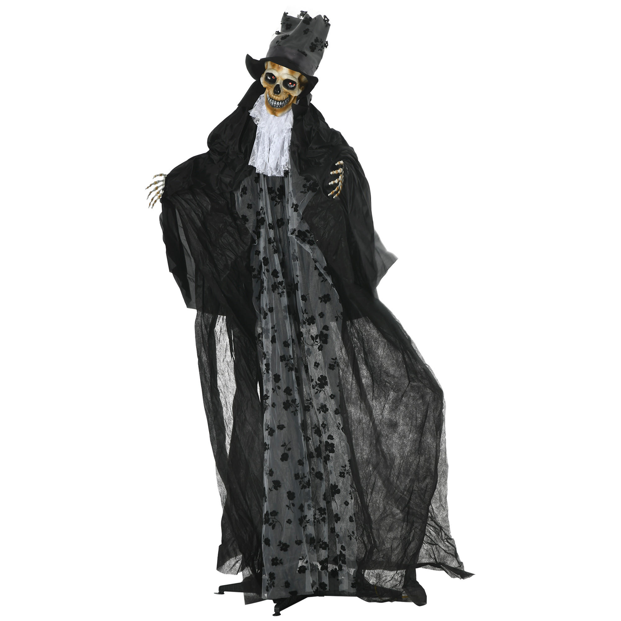 HALLOWEEN-DEKORATION Schwarz 115.0/65.0/189.0cm - Schwarz, Textil (65/189/115cm)