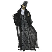 HALLOWEEN-DEKORATION Schwarz 115.0/65.0/189.0cm - Schwarz, Textil (65/189/115cm)