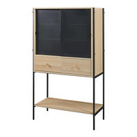 HIGHBOARD Tysnes - Eichefarben/Schwarz, Holzwerkstoff/Metall (40/140/80cm) - [en.casa]