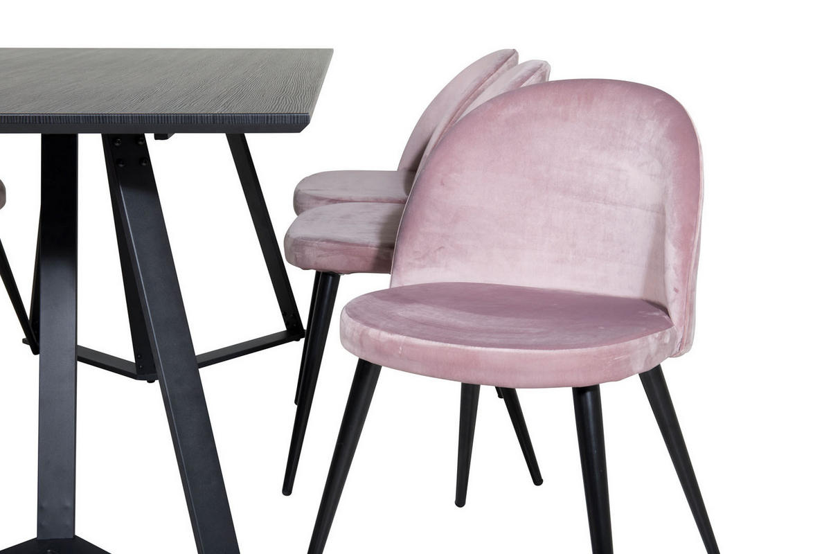 TISCHGRUPPE Pink - Pink, Holzwerkstoff (90/75/180cm) - ebuy24