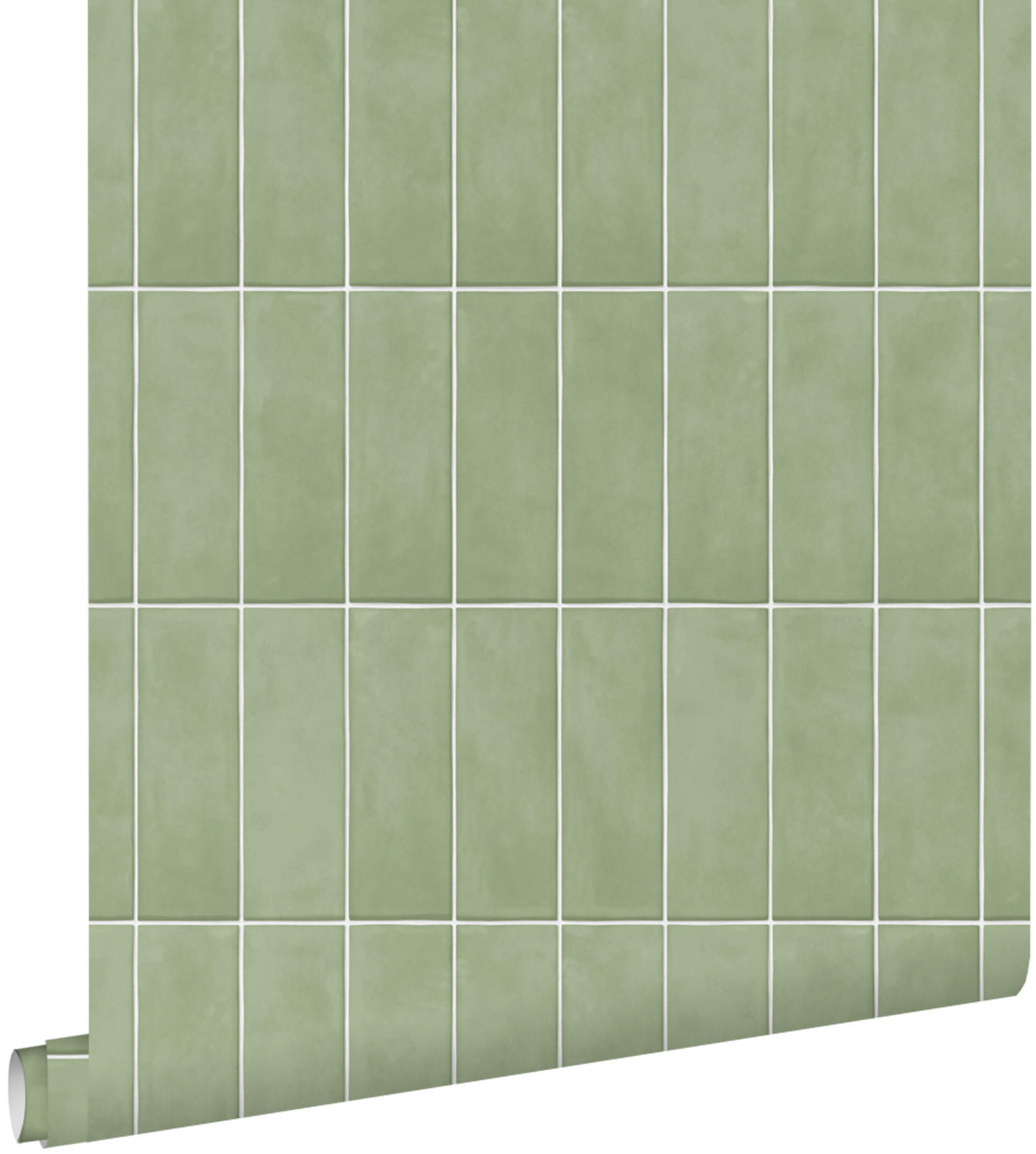 TAPETE Fliesenmuster 50 x 900 cm - Grün, Papier (50/900cm) - ESTAhome